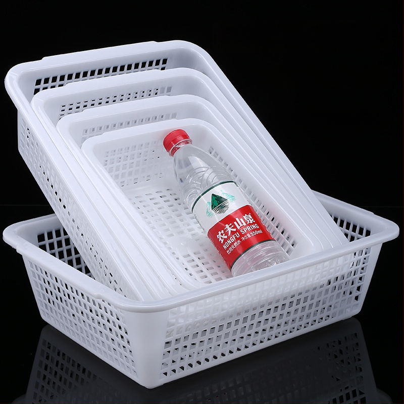 Tárolókosár, vastagított műanyag, téglalap alakú lefolyónyílásokkal (Modell: P8011, Anyag: Műanyag, Stílus: Modern egyszerűség)