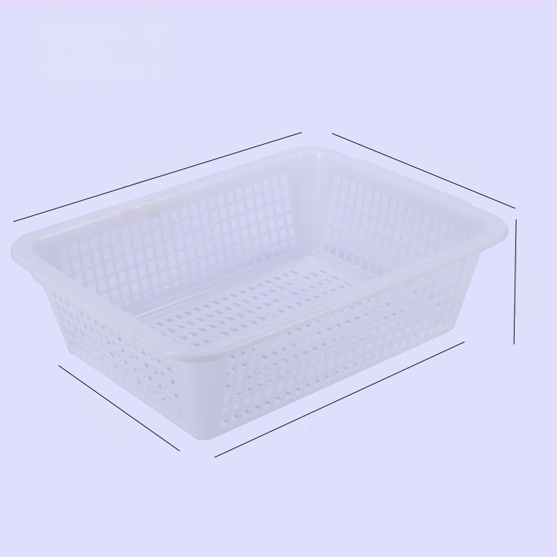 Tárolókosár, vastagított műanyag, téglalap alakú lefolyónyílásokkal (Modell: P8011, Anyag: Műanyag, Stílus: Modern egyszerűség)