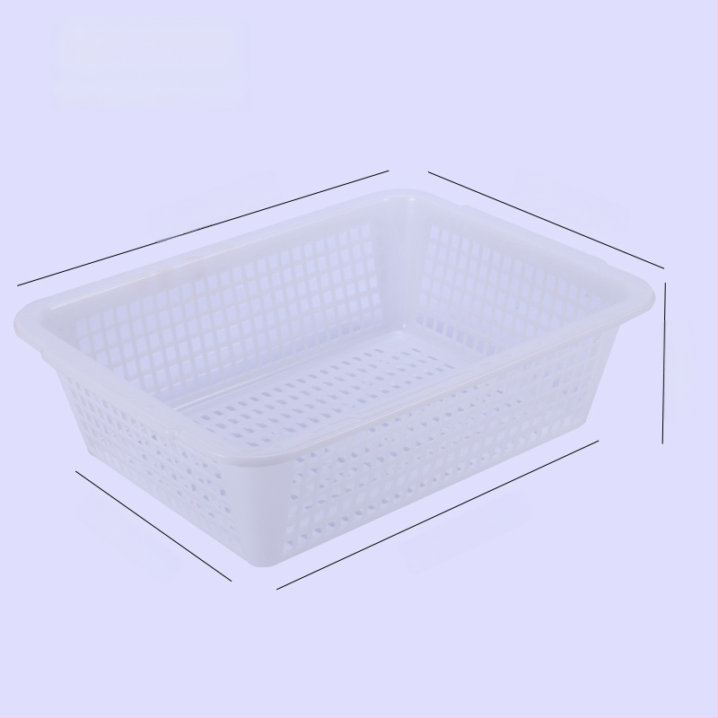 Tárolókosár, vastagított műanyag, téglalap alakú lefolyónyílásokkal (Modell: P8011, Anyag: Műanyag, Stílus: Modern egyszerűség)