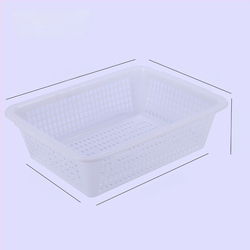Tárolókosár, vastagított műanyag, téglalap alakú lefolyónyílásokkal (Modell: P8011, Anyag: Műanyag, Stílus: Modern egyszerűség)