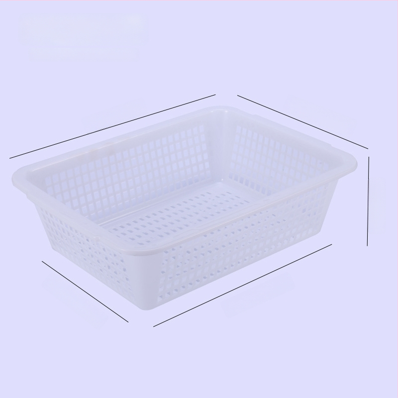 Tárolókosár, vastagított műanyag, téglalap alakú lefolyónyílásokkal (Modell: P8011, Anyag: Műanyag, Stílus: Modern egyszerűség)