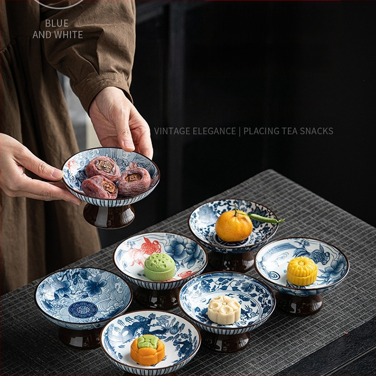 Yifang porcelininė vaisių lėkštė, naujasis kinų stilius, lengvas retro prabanga