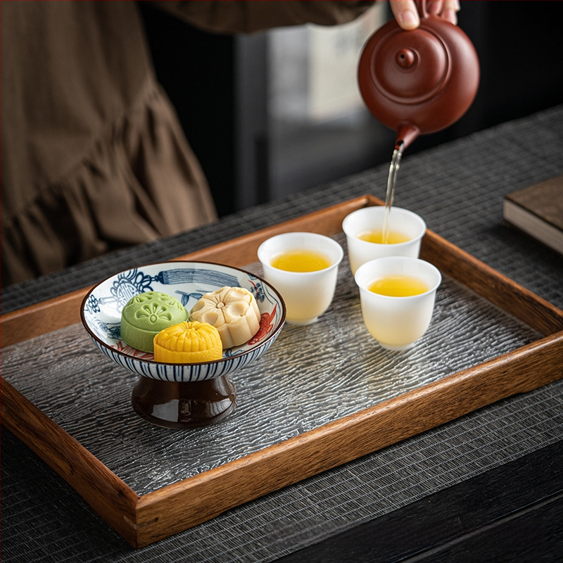 Yifang porcelininė vaisių lėkštė, naujasis kinų stilius, lengvas retro prabanga