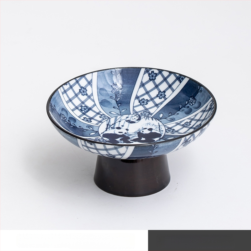 Porcelininė vaisių lėkštė su kojelėmis, retro stilius, pirmosios klasės kokybė