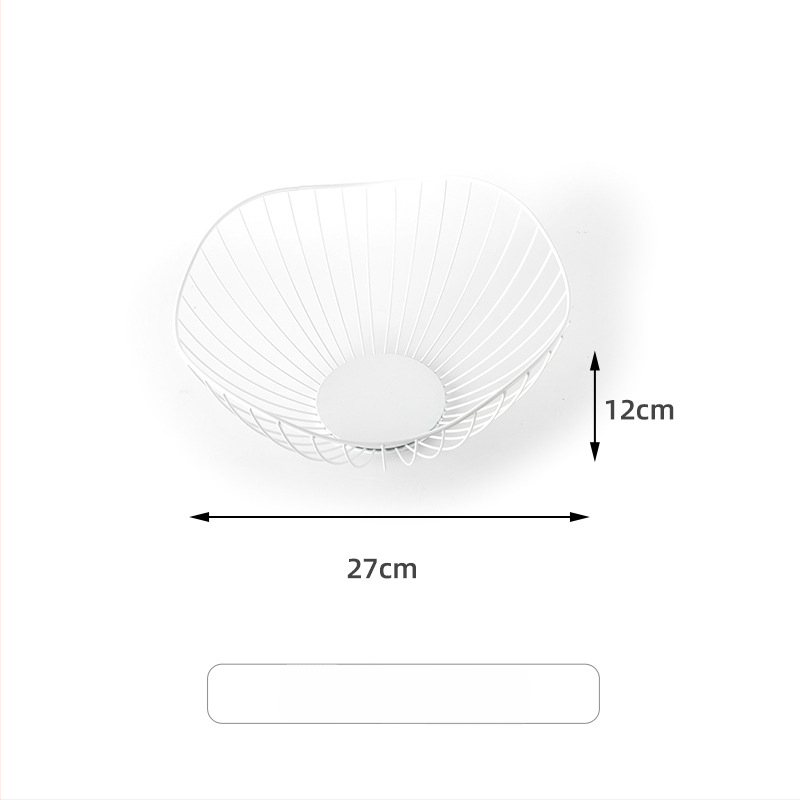 Vasból készült szabálytalan alakú gyümölcskosár konyhához és nappaliba, vízelvezető és tároló funkció, világos luxus retro stílus