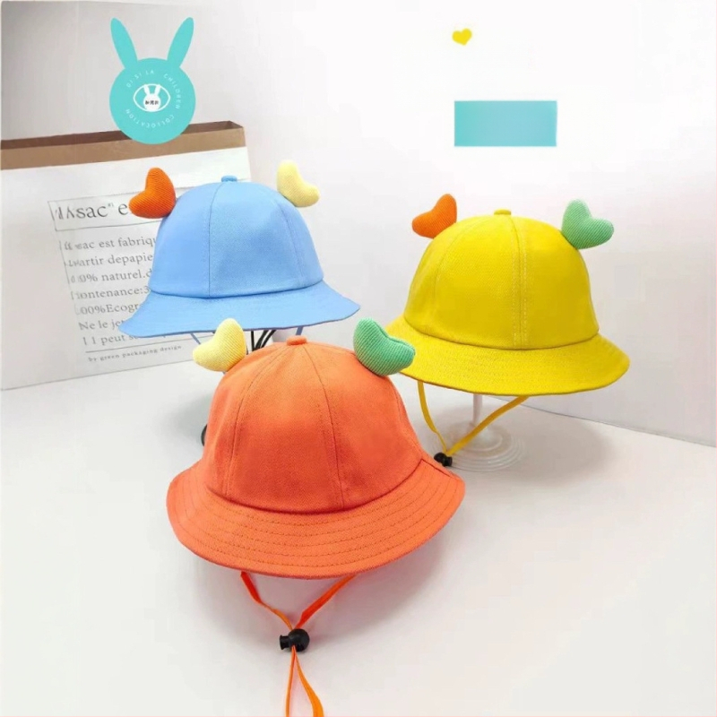 Vaikų medvilninė kibiro skrybėlė – mielas animacinių angelė žvejotojo stilius, kvėpuojanti, saulės apsauga, platus kraštas, amžius 2–6 metai