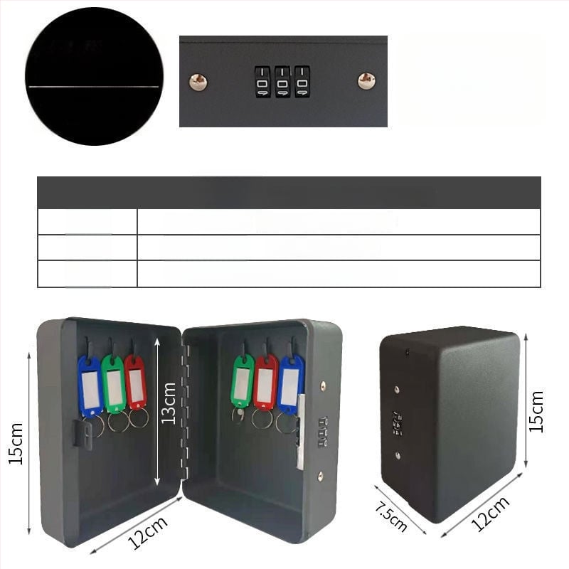 Стенно монтиран шкаф за ключове с парола – Модел 1, домашно ползване, съхранение на автомобилни ключове, стил модерна простота
