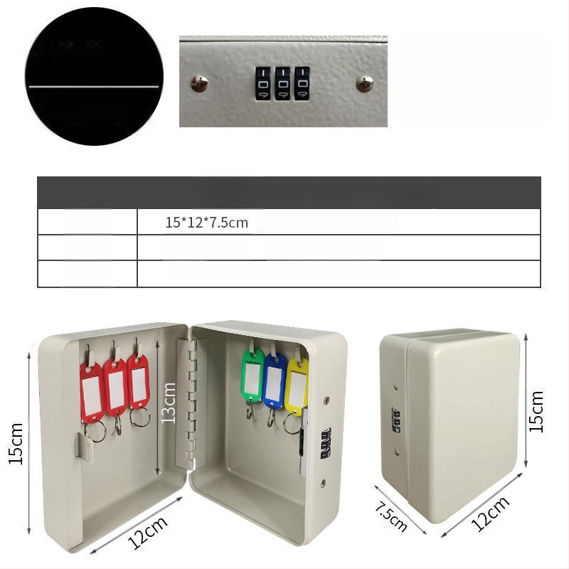 Стенно монтиран шкаф за ключове с парола – Модел 1, домашно ползване, съхранение на автомобилни ключове, стил модерна простота