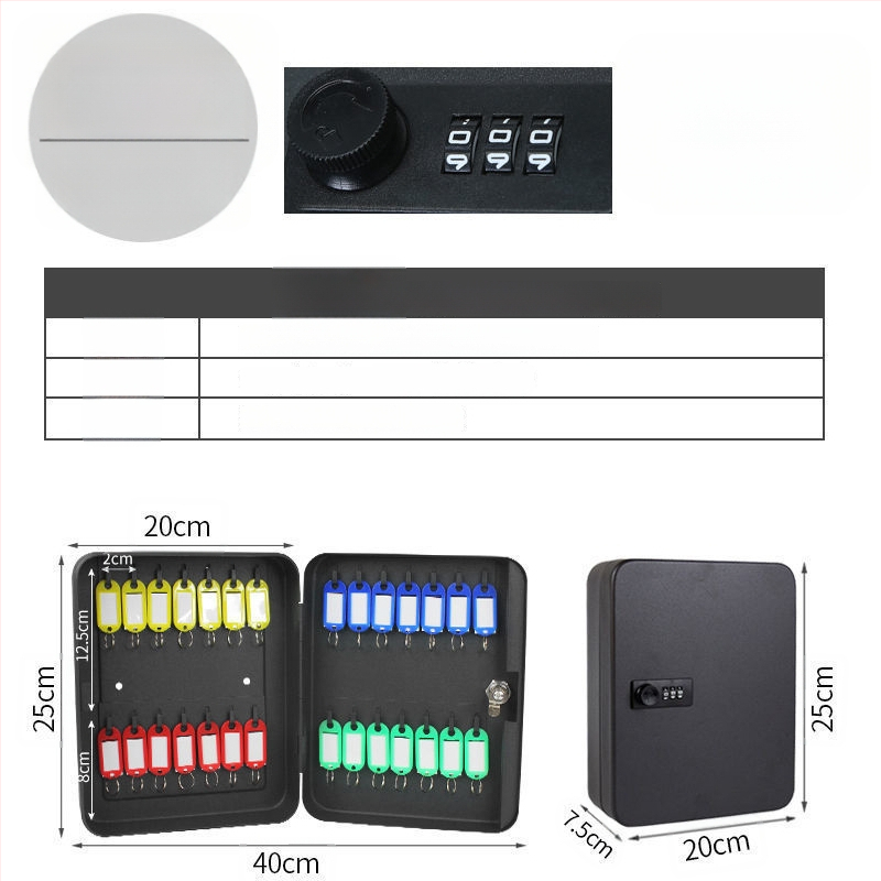 Стенно монтиран шкаф за ключове с парола – Модел 1, домашно ползване, съхранение на автомобилни ключове, стил модерна простота