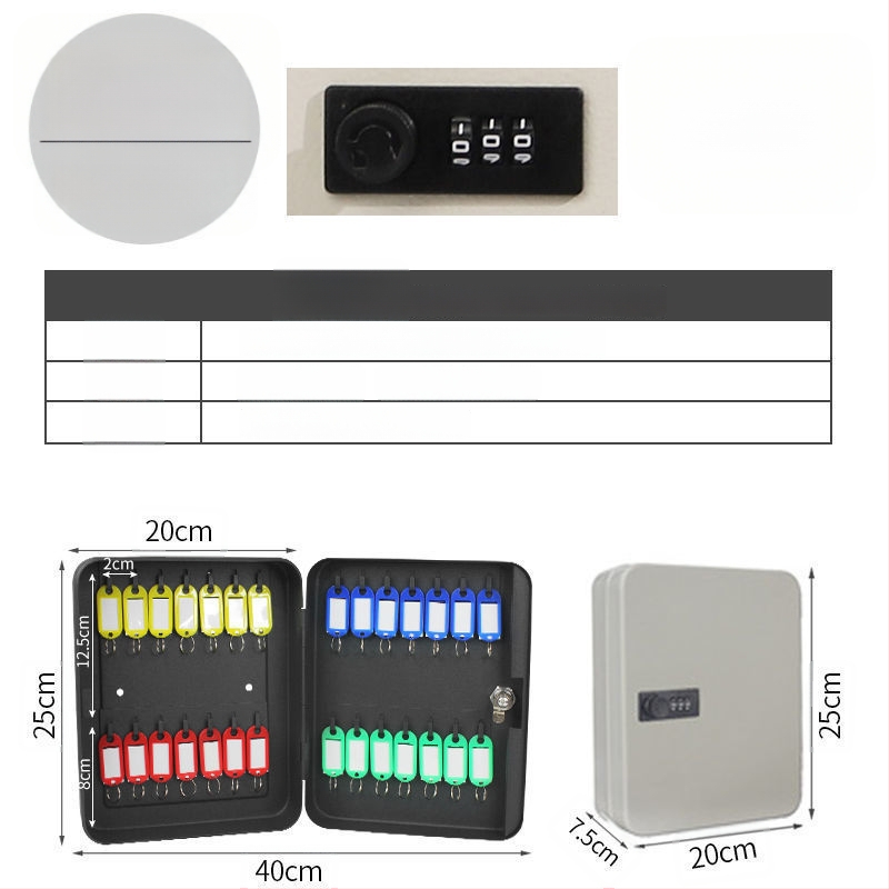 Стенно монтиран шкаф за ключове с парола – Модел 1, домашно ползване, съхранение на автомобилни ключове, стил модерна простота