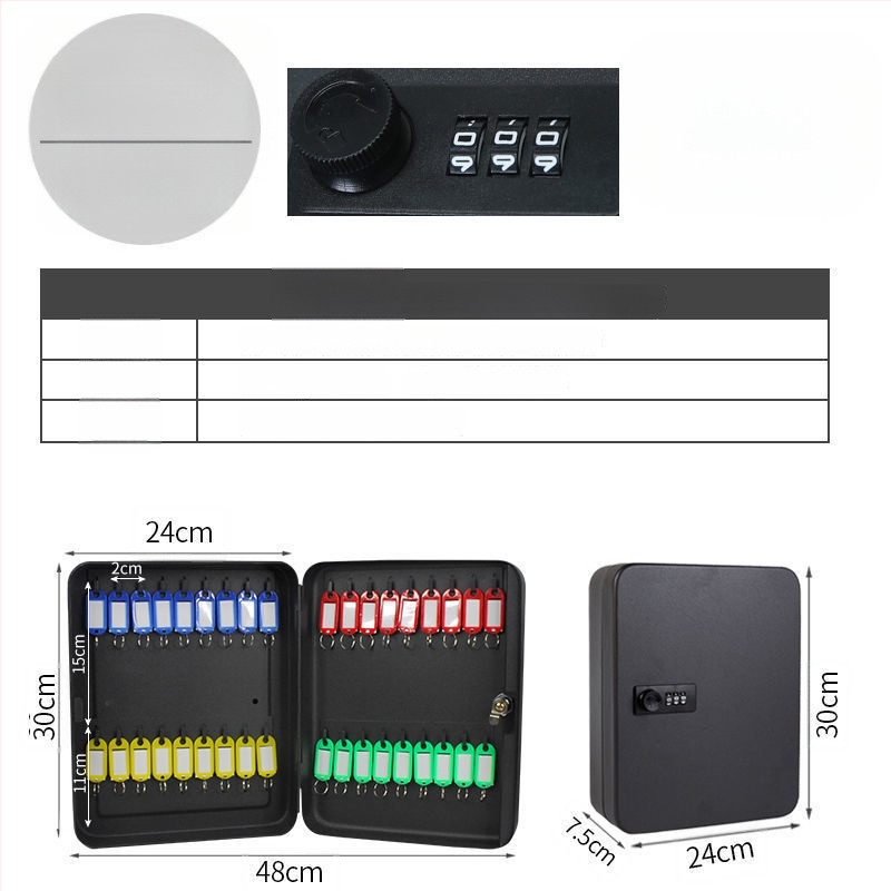 Стенно монтиран шкаф за ключове с парола – Модел 1, домашно ползване, съхранение на автомобилни ключове, стил модерна простота