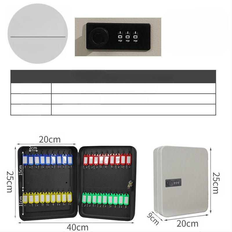 Стенно монтиран шкаф за ключове с парола – Модел 1, домашно ползване, съхранение на автомобилни ключове, стил модерна простота