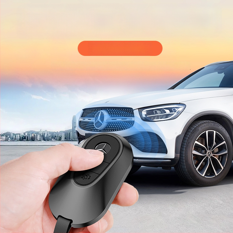 Carcasă pentru cheie Mercedes-Benz, aliaj de aluminiu, stil business, personalizabil; compatibilă cu cheile C200L/C260L, S400L/S450L, E300L.