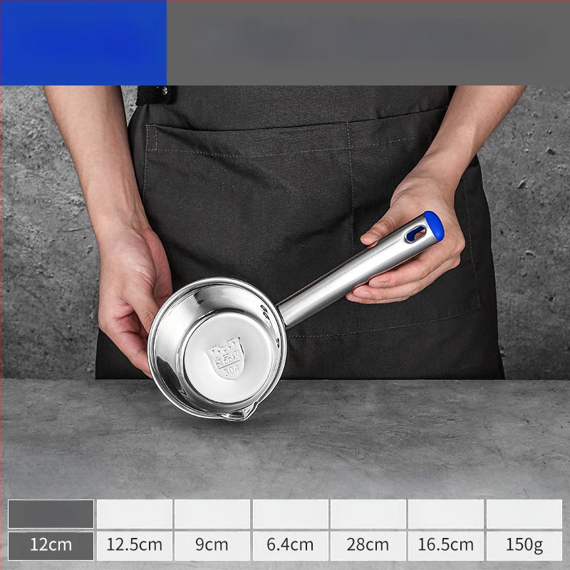 Lingură de supă din oțel inoxidabil 304, cu mâner lung și bol îngroșat, rezistentă la temperaturi înalte pentru bucătăriile comerciale