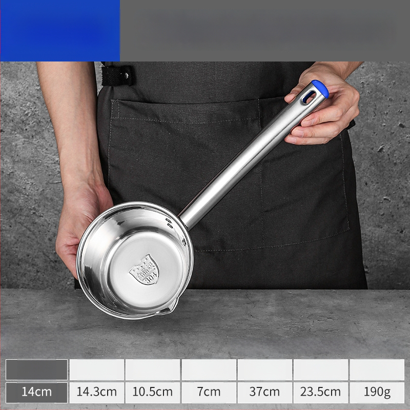 Lingură de supă din oțel inoxidabil 304, cu mâner lung și bol îngroșat, rezistentă la temperaturi înalte pentru bucătăriile comerciale