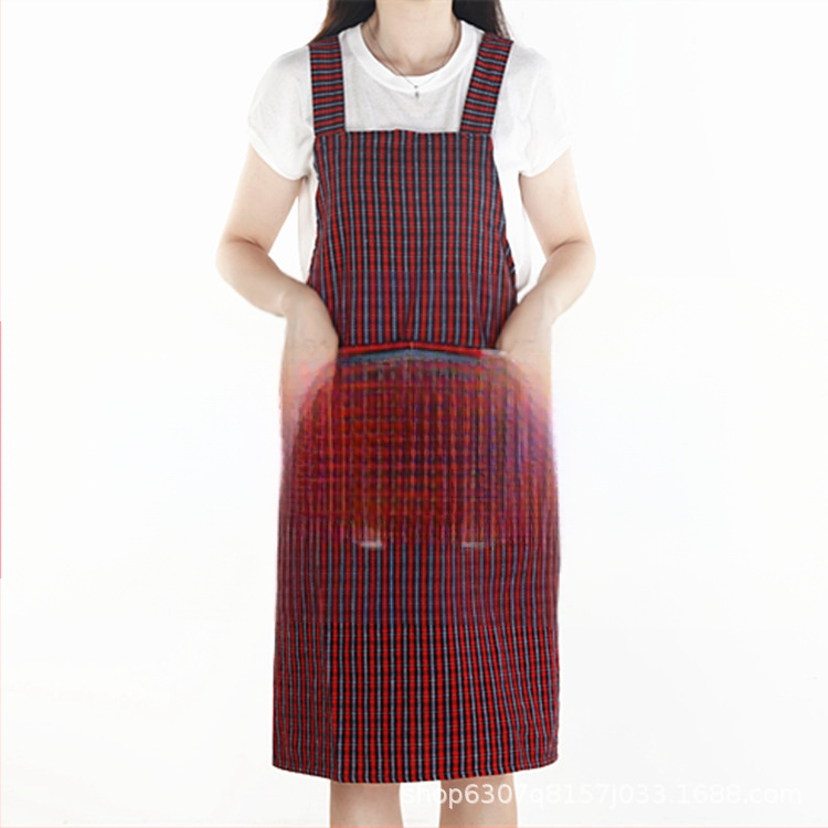 Ποδιά - κορεατικού στυλ, χωρίς μανίκια, από βαμβάκι-λινό, ανθεκτική στη βρωμιά, ένδυση κουζίνας