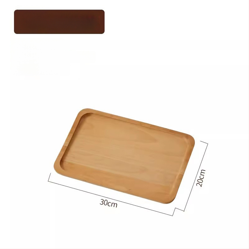 Tava ovală din lemn, stil japonez, masiv, stil modern minimalist, suprafață desenată manual, logo tipărit, personalizabil