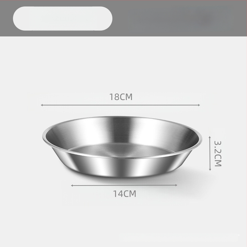 Δίσκος αποστράγγισης λαδιού για οικιακή κουζίνα, 304 ανοξείδωτο, στρογγυλός, με διπλά αυτιά και πλέγμα κόσκινου, κατάλληλος για μικροκύματα