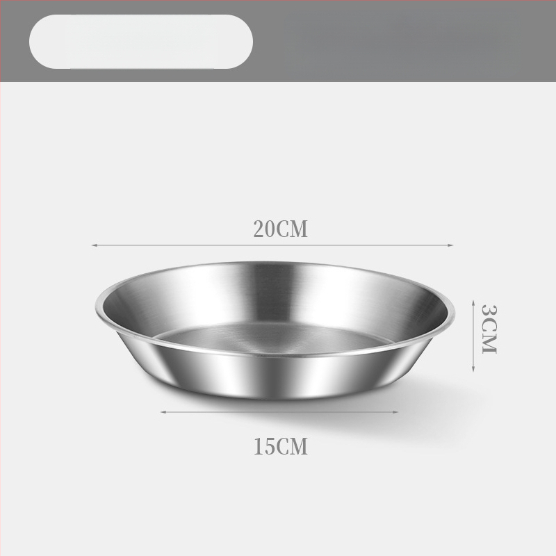 Δίσκος αποστράγγισης λαδιού για οικιακή κουζίνα, 304 ανοξείδωτο, στρογγυλός, με διπλά αυτιά και πλέγμα κόσκινου, κατάλληλος για μικροκύματα