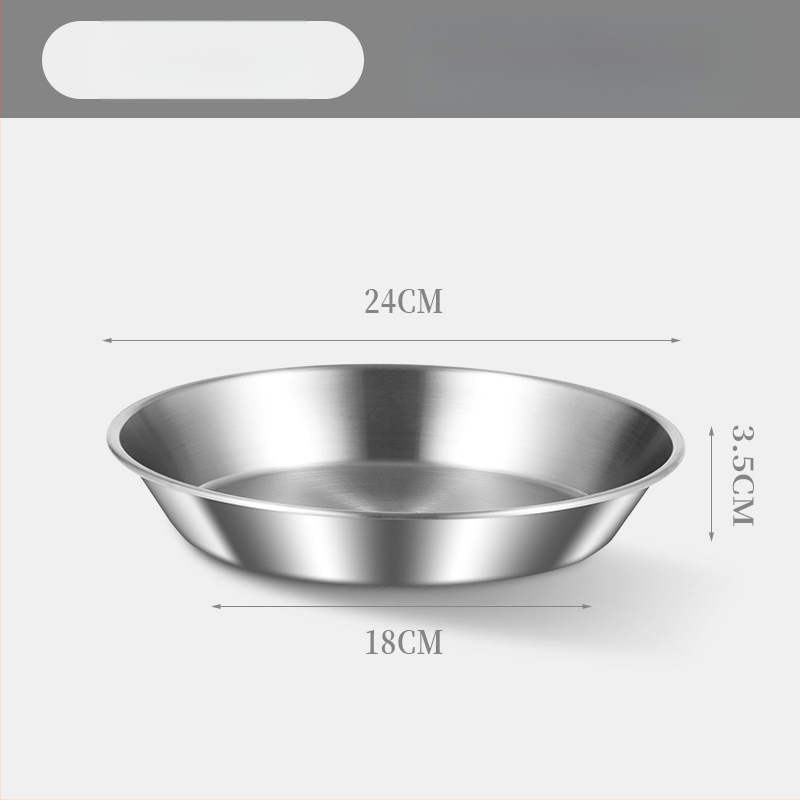 Δίσκος αποστράγγισης λαδιού για οικιακή κουζίνα, 304 ανοξείδωτο, στρογγυλός, με διπλά αυτιά και πλέγμα κόσκινου, κατάλληλος για μικροκύματα