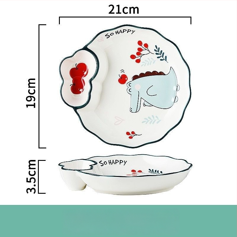 Πορσελάνινη πιατέλα για γεμιστά με διαχωριστικό, χειροποίητα ζωγραφισμένη σε ιαπωνικό στυλ, υλικό: νέο οστό πορσελάνης, δυνατότητα προσθήκης λογότυπου, κατάλληλο δώρο