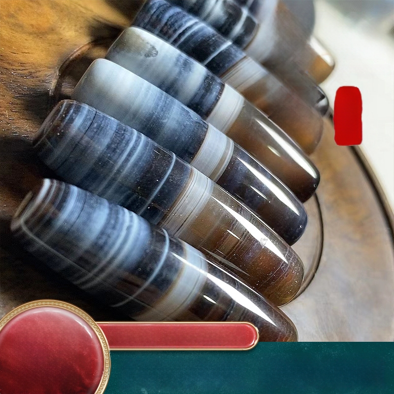 Dabas zīda ahāta kulons ar pūķa motīvu – brīvās pērlītes, amatnieka dāvana Xiaoguo Agate