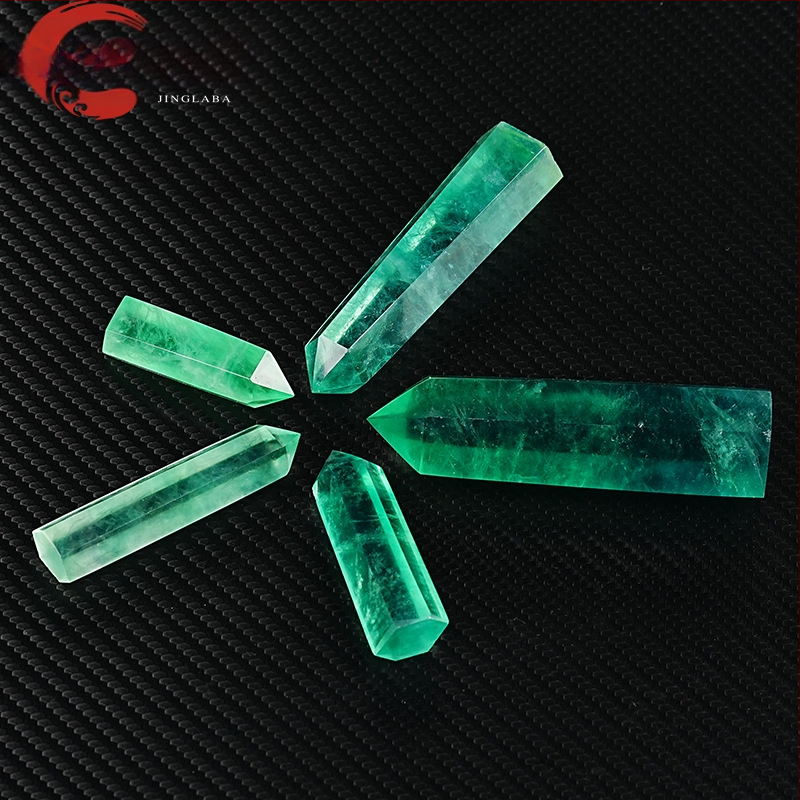 Εξάγωνος πρίσμα φθοριτης κρύσταλλος – ενεργειακή στήλη, μονό ακμή, χειροποίητο διακοσμητικό δείγμα ορυκτών