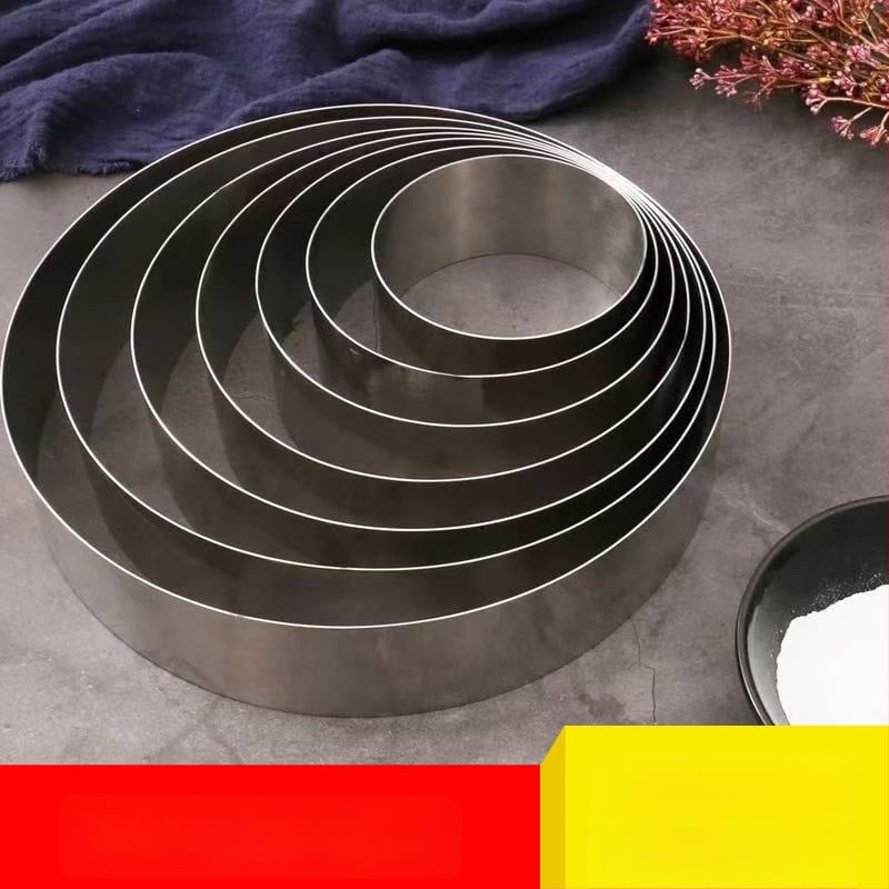 Formă mousse din oțel inoxidabil, inel rotund pentru coacere