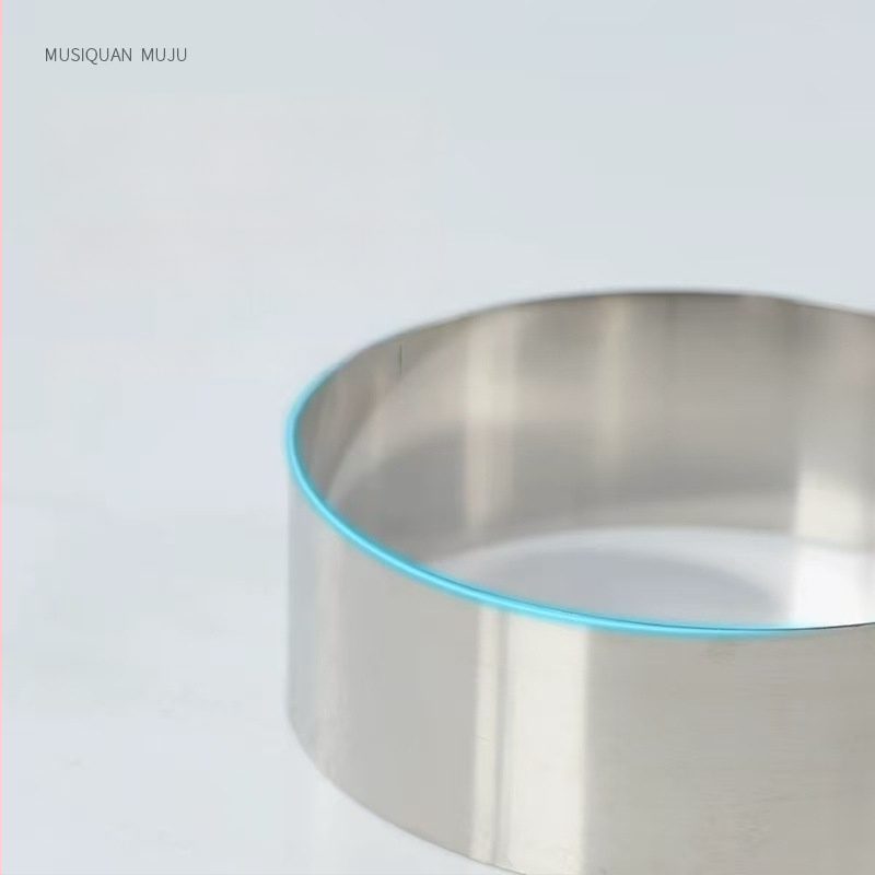 Formă mousse din oțel inoxidabil, inel rotund pentru coacere