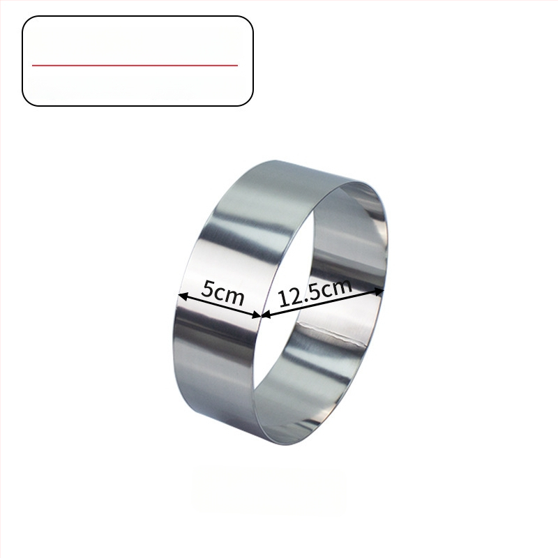 Formă mousse din oțel inoxidabil, inel rotund pentru coacere