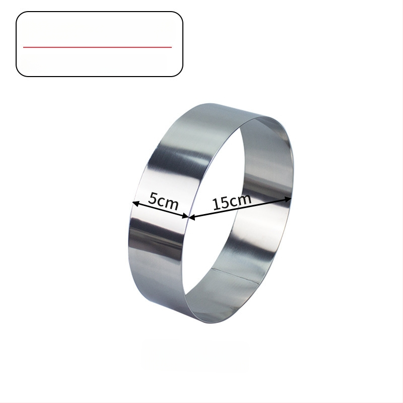 Formă mousse din oțel inoxidabil, inel rotund pentru coacere