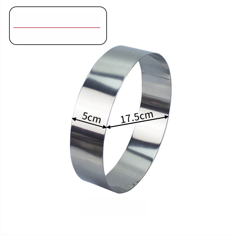 Formă mousse din oțel inoxidabil, inel rotund pentru coacere