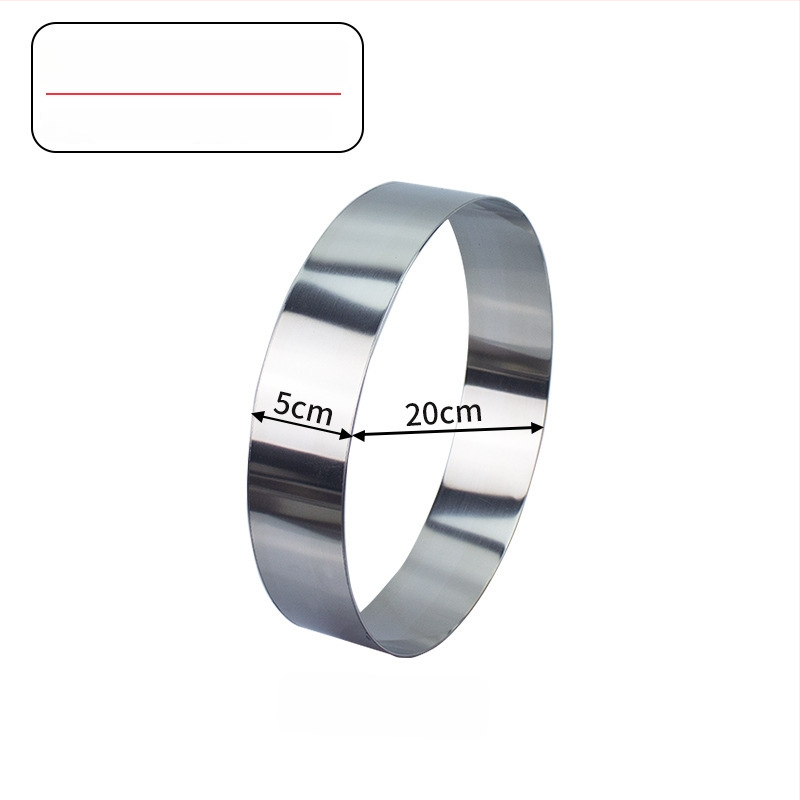 Formă mousse din oțel inoxidabil, inel rotund pentru coacere