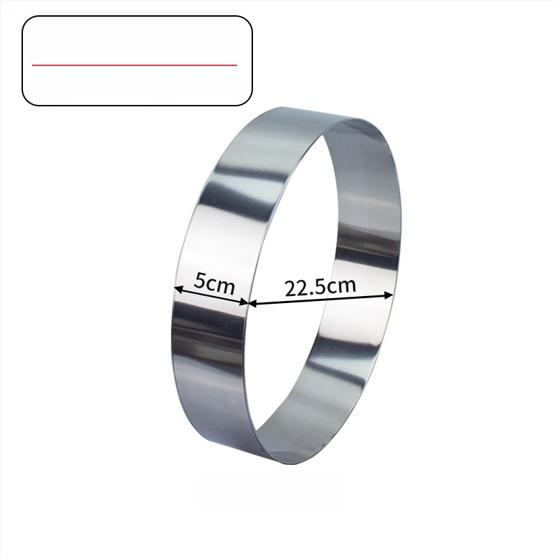 Formă mousse din oțel inoxidabil, inel rotund pentru coacere