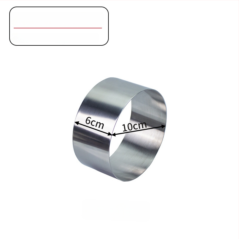 Formă mousse din oțel inoxidabil, inel rotund pentru coacere