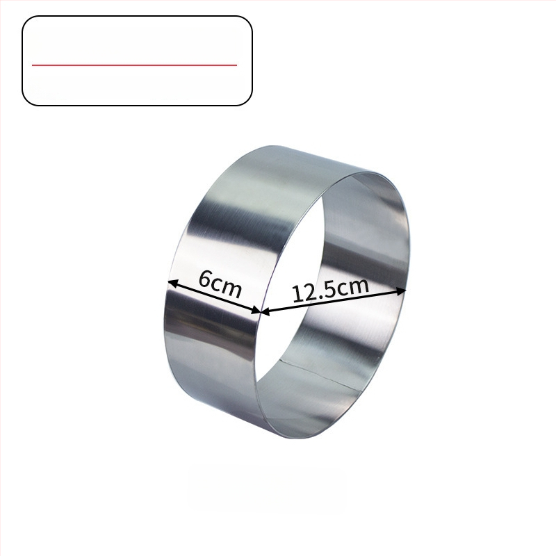 Formă mousse din oțel inoxidabil, inel rotund pentru coacere