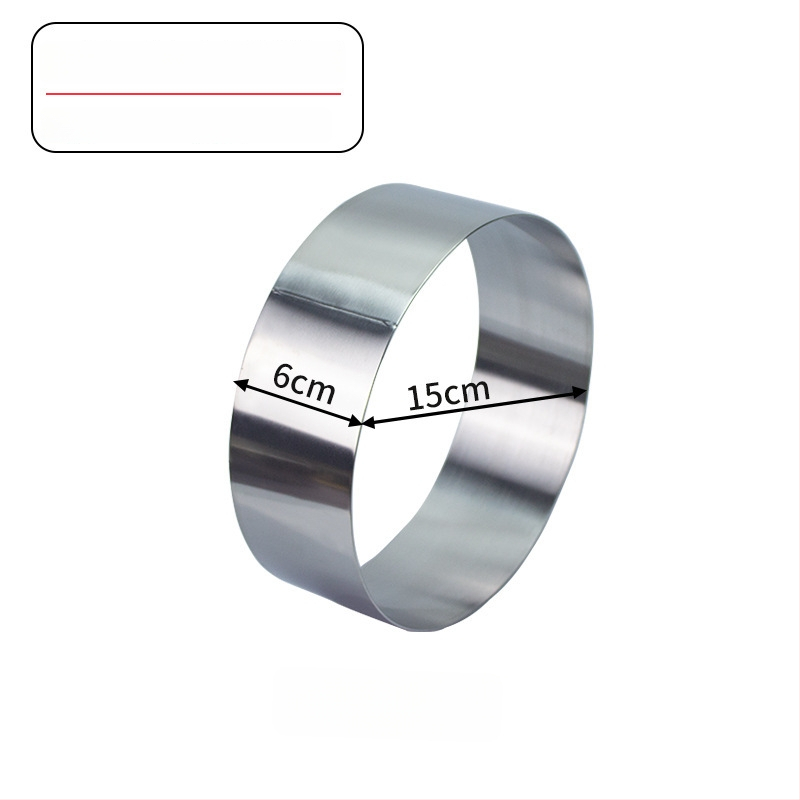 Formă mousse din oțel inoxidabil, inel rotund pentru coacere