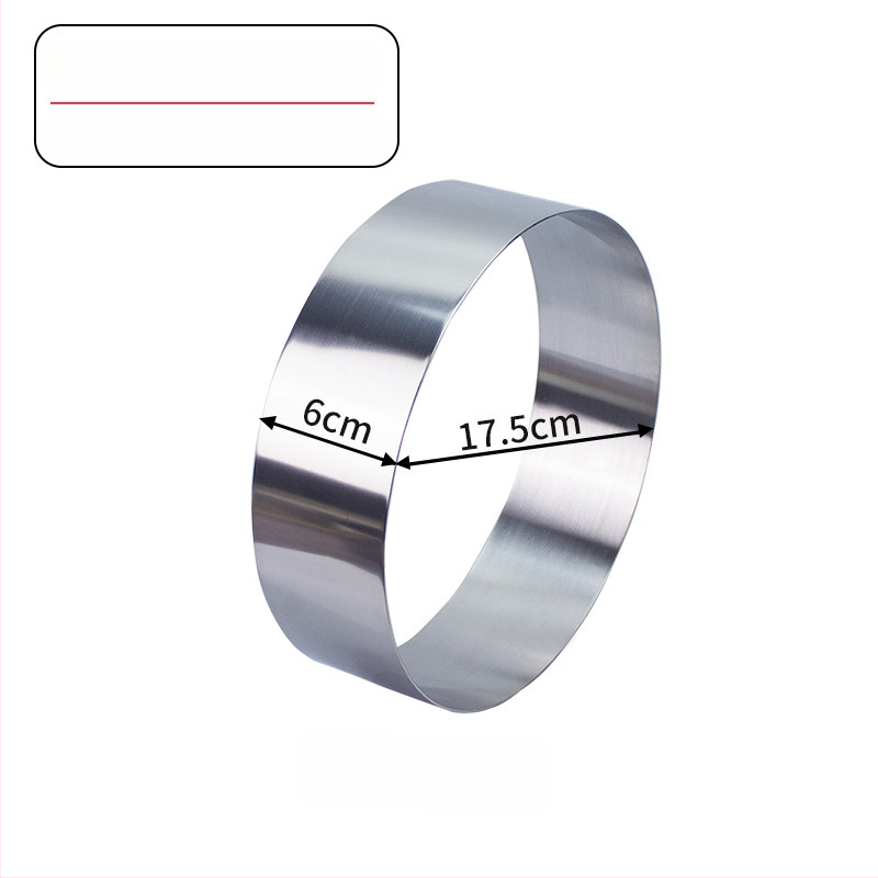 Formă mousse din oțel inoxidabil, inel rotund pentru coacere