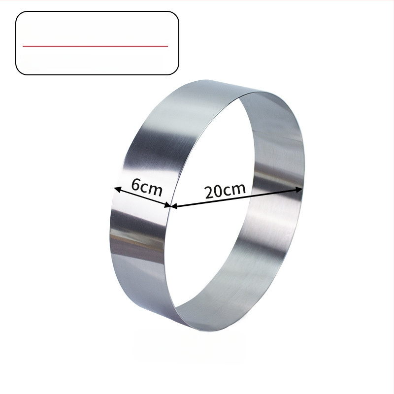 Formă mousse din oțel inoxidabil, inel rotund pentru coacere