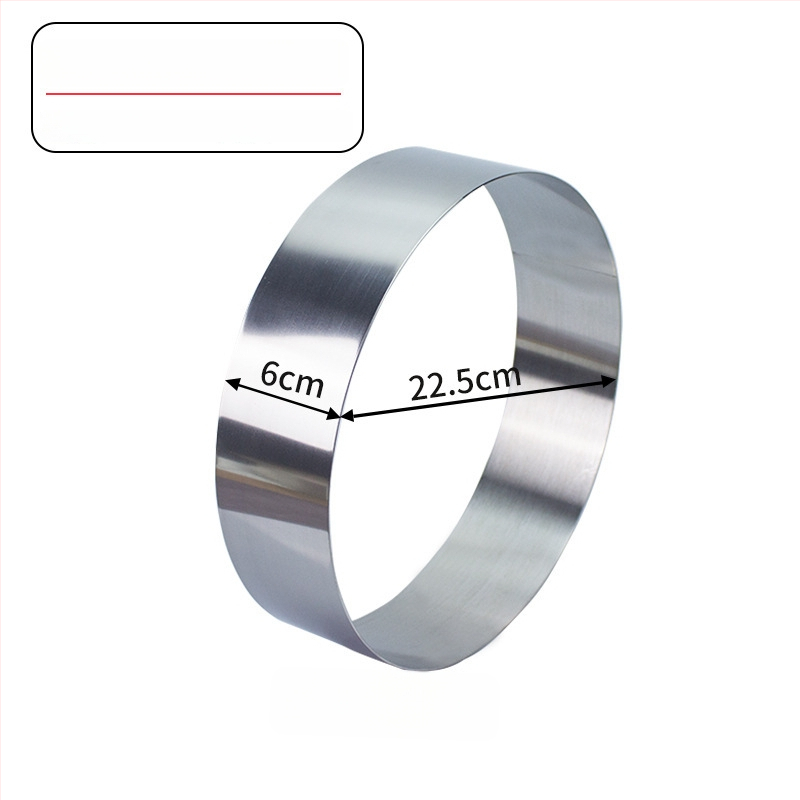 Formă mousse din oțel inoxidabil, inel rotund pentru coacere