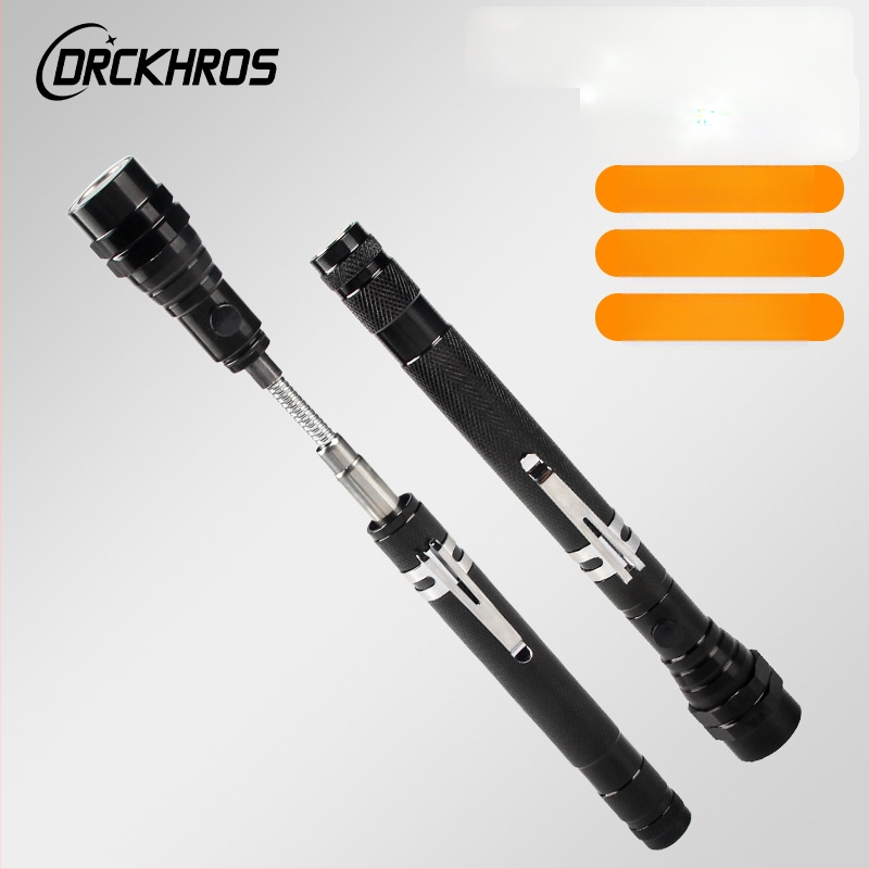 Фенер за работа на открито с 3 LED, алуминиева сплав, телескопично и 360° въртене, ръчно захранване