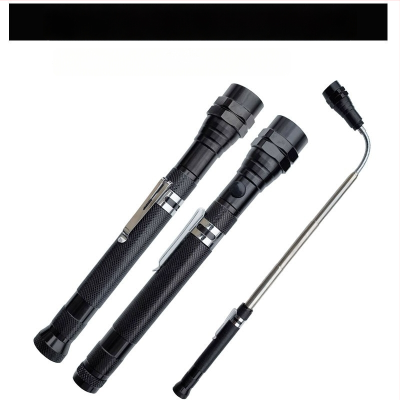 Фенер за работа на открито с 3 LED, алуминиева сплав, телескопично и 360° въртене, ръчно захранване