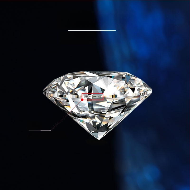 Moissanite στρογγυλός λίθος – ένθετη κατασκευή, VS διαύγεια, τεχνητό υλικό