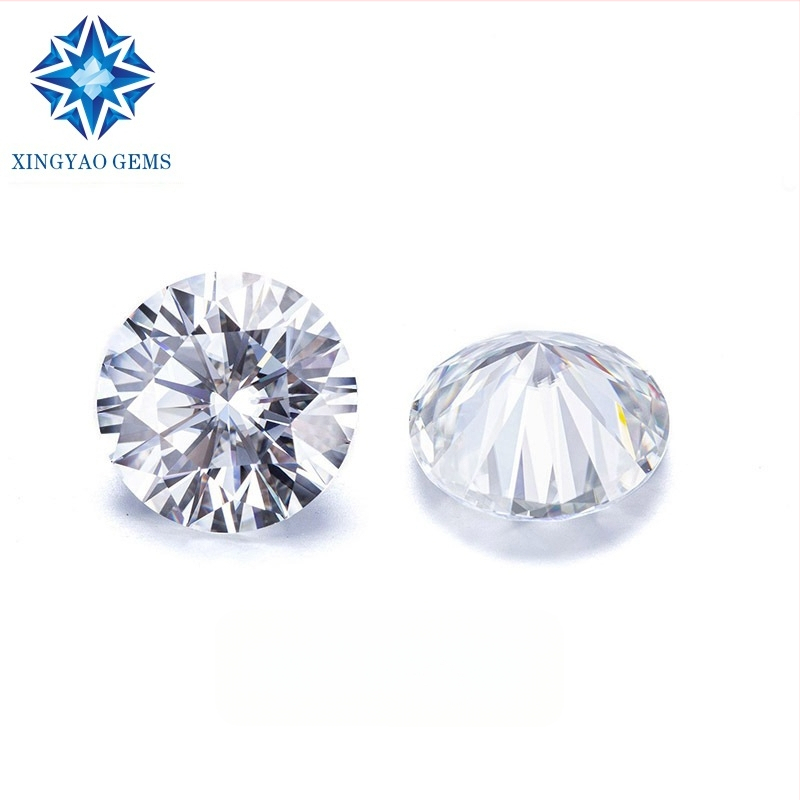 Μοισανίτης ελεύθερος λίθος, στρογγυλό σχήμα, διαύγεια VVS, λεία κατεργασία, συνθετικό πυριτίου καρβίδιο, προσαρμόσιμο