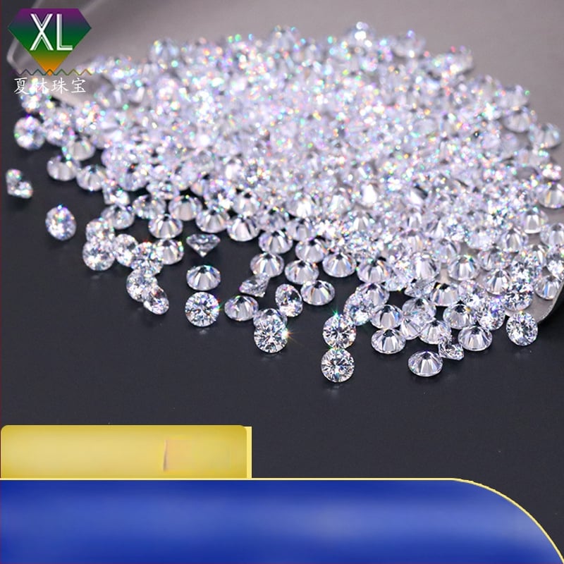 Moissanite rotunde, claritate VVS, luciu lustruit, material sintetic, personalizabil prin cerere — Xia Lin Jewelry