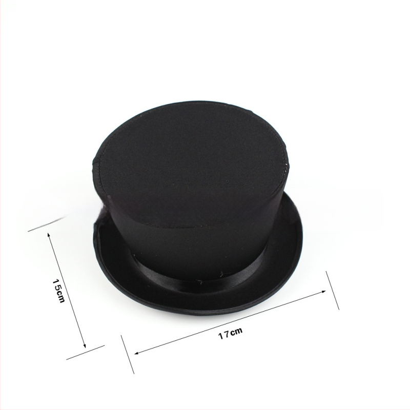 Pălărie topper cu floare pentru cap, unisex, vârf drept, bor scurt, plastic