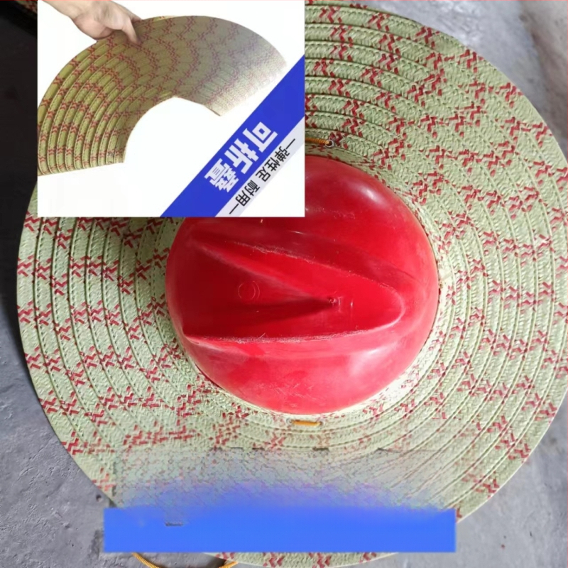 Pălărie de protecție solară cu vârf deschis și boruri late, unisex, din plastic, twill în dungă, finisaj satin