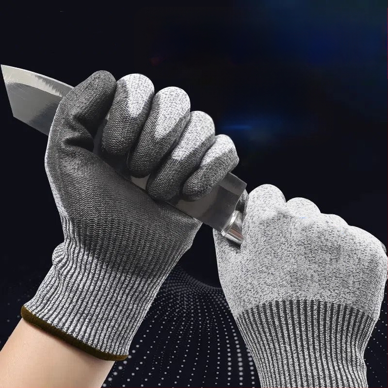 Įpjovimui atsparios pirštinės, 5 lygio apsauga, atsparios įpjovimui ir dūriui, sustiprintos ir atsparios dilimui, su įpjovimui atspariu siūlu ir klijais, logistikai