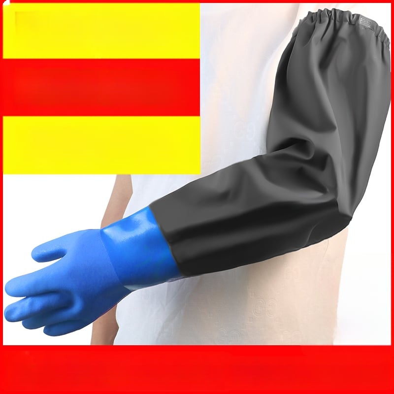 Γάντια λατέξ, αδιάβροχα, με επένδυση φλίς, παχιά, ανθεκτικά στη φθορά για προστασία βραχίονα