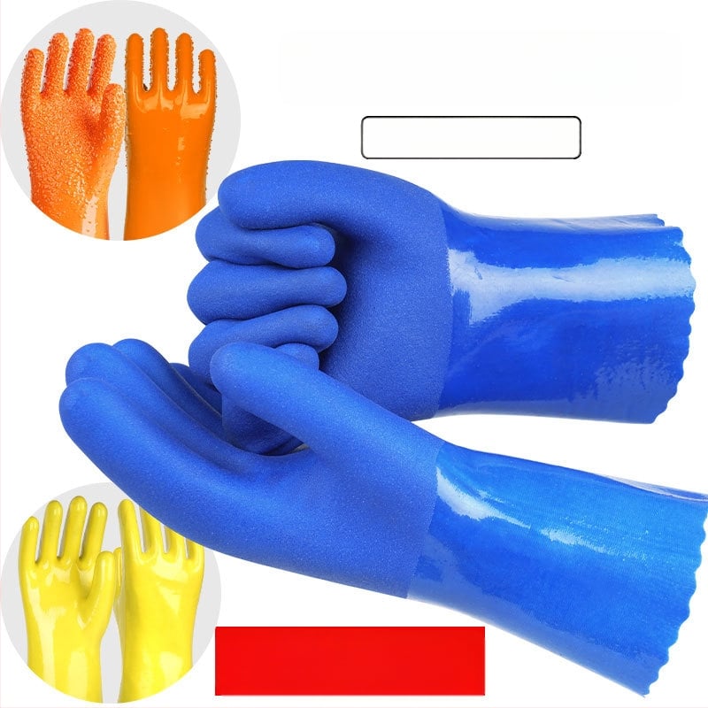 Pramoninės PVC pirštinės – vandeniui atsparios, naftos atsparios, neslystančios, rūgštims ir šarmams atsparios